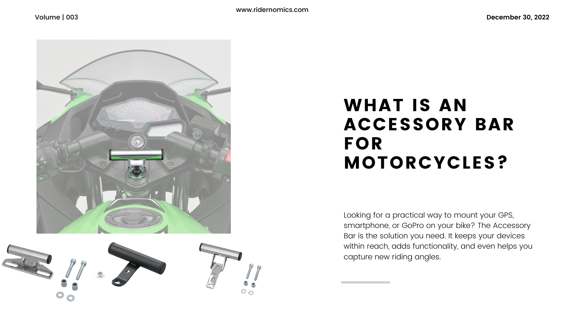 What is an Accessory Bar for Motorcycles?