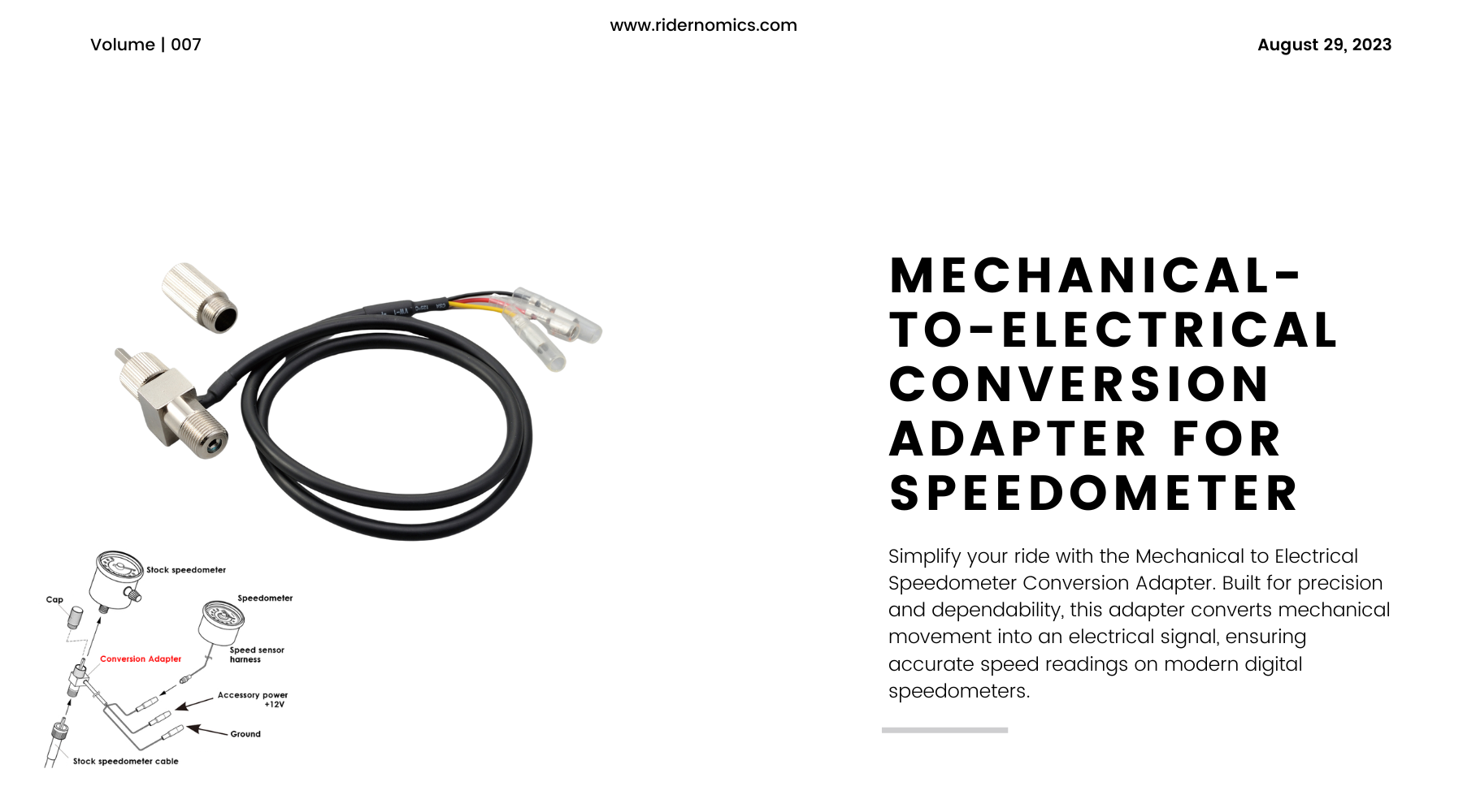 Mechanical-to-Electrical Motorcycle Speedometer Conversion Adapter for Accurate, Modern Performance