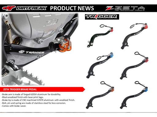 Rear Brake Pedal for Yamaha WR250F, YZ250F, YZ250FX & More