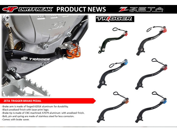 Rear Brake Pedal for Yamaha WR250F, YZ250F, YZ250FX & More