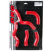 DRC Radiator Hose Kit for Kawasaki KLX250/D-Tracker (1993-2007) - Red