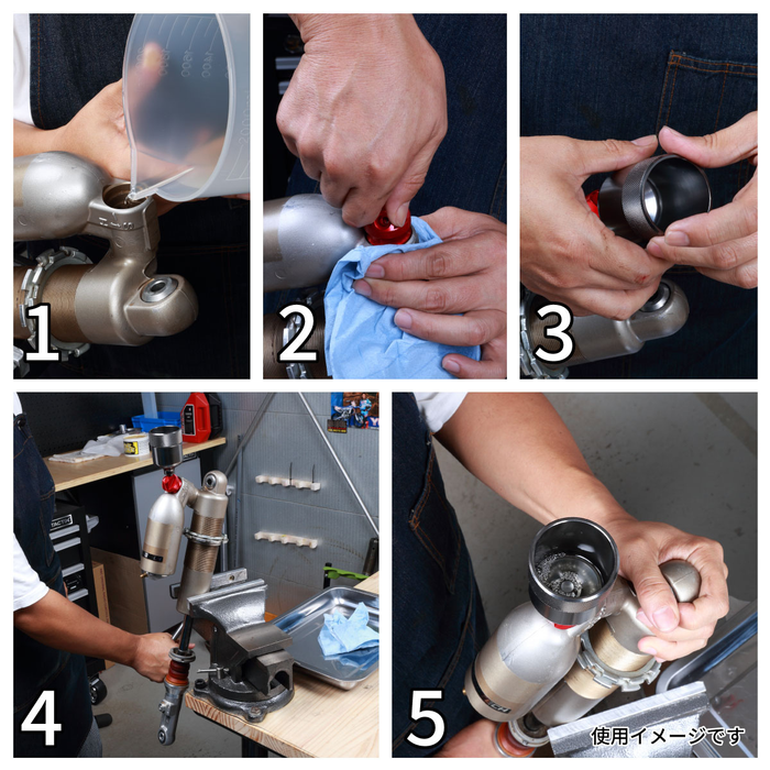 DRC RCU Bleed Cup – Rear Suspension Air Bleeding Tool | Aluminum Alloy