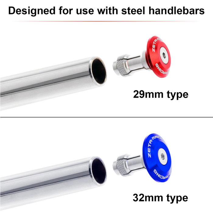 Bar Ends for 7/8" Handlebar 35mm 2pc - Black - Moto