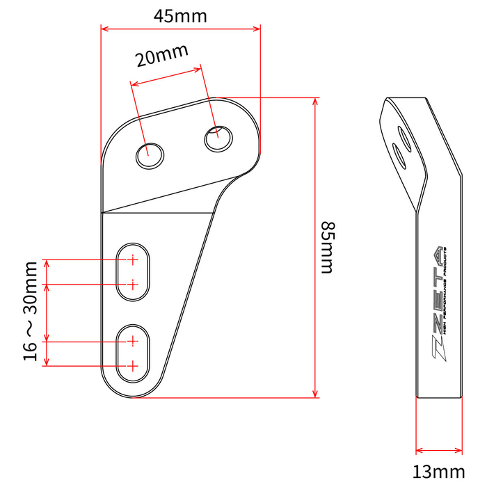 Armor Handguard Mount Front Type Anti-Rotation Clamp 16-30mm