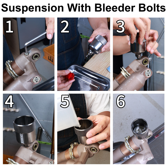DRC RCU Bleed Cup – Rear Suspension Air Bleeding Tool | Aluminum Alloy