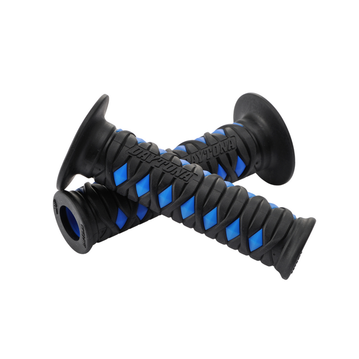 Motorcycle Handlebar Grips Katana 7/8" (Black / Blue)