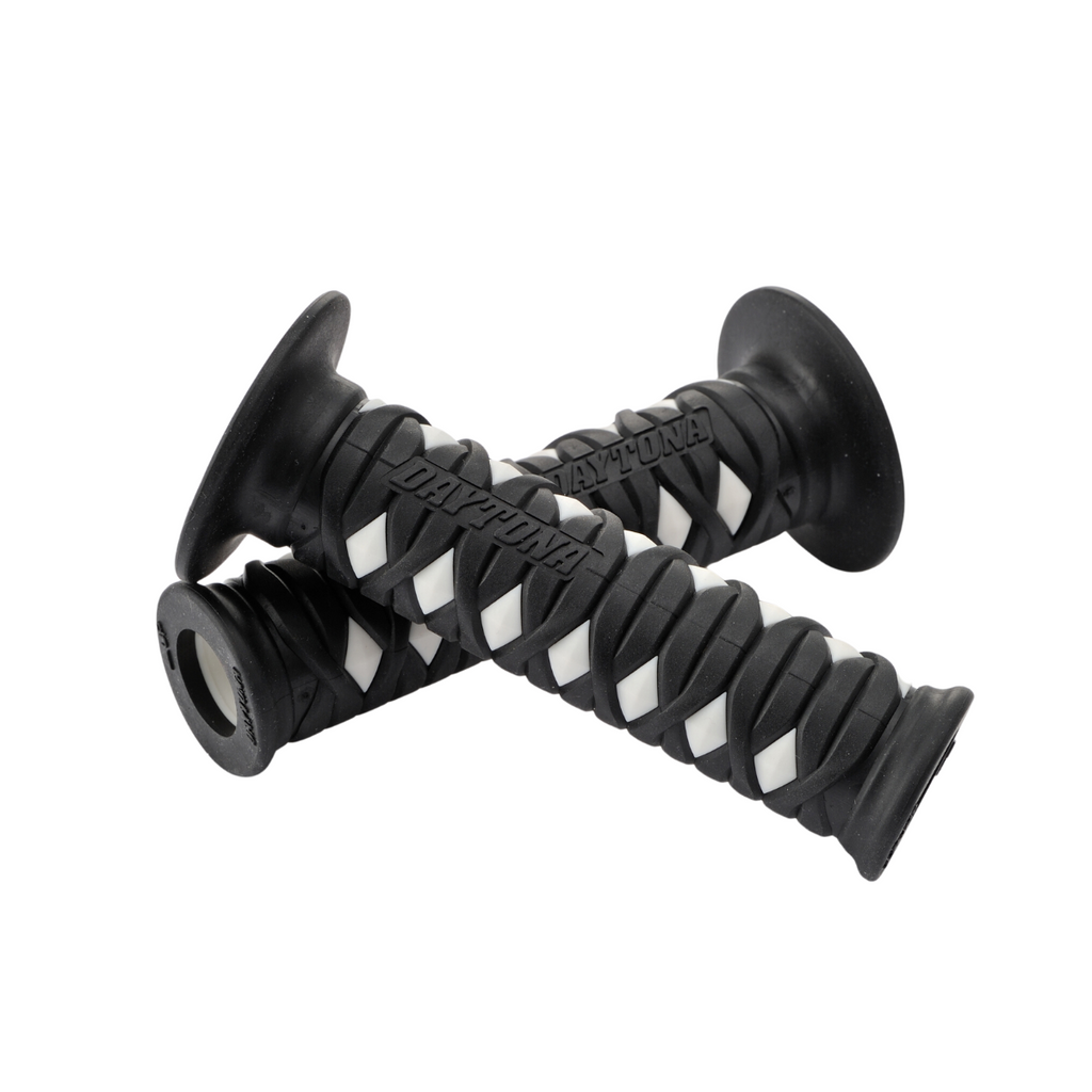 Motorcycle Lock-On Handlebar Grips - Kira Grips With 8 Adapters, Vibration Reducing, Fit 2 & 4-Stroke Bikes