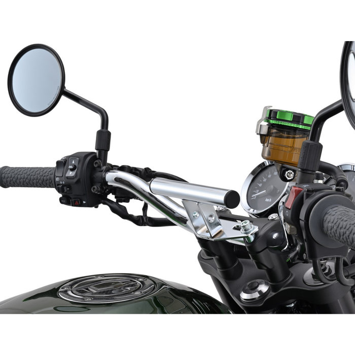 Motorcycle Mount Bar Attach Gadgets Handlebar Clamp (155mm) Chrome Handlebar