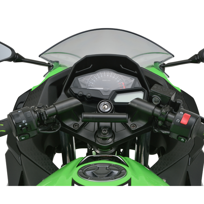 Motorcycle Mount Bar Attach Gadgets Stem Hole Clamp (100mm) Black Handlebar