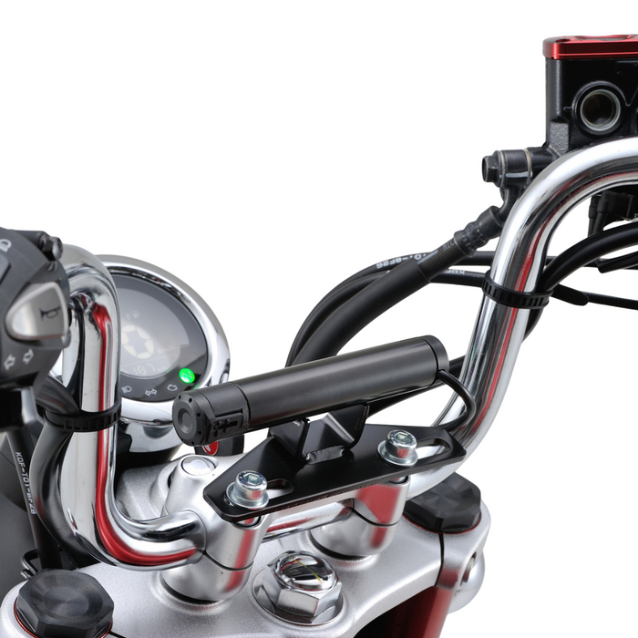 Motorcycle Mount Bar with Charging Port Handlebar Clamp (100mm) USB Charger