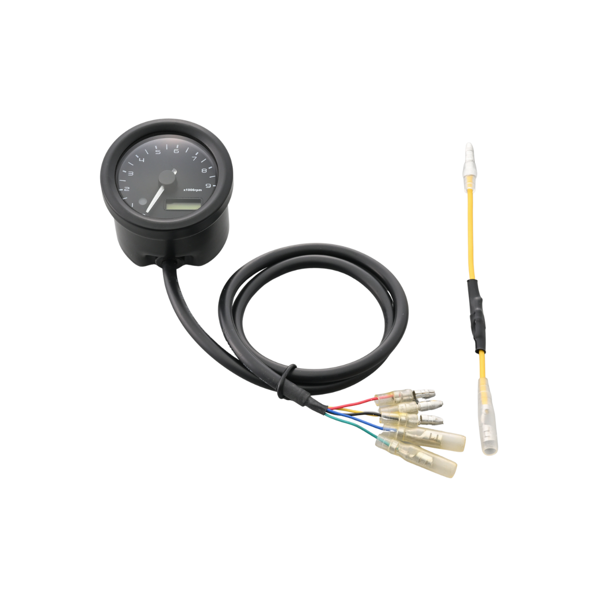 48mm Electric Tachometer – 9,000RPM, 3-Color LED Display for