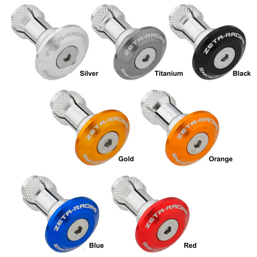 Zeta Motorcycle Bar Ends for 7/8" Handlebar 29mm 2pc - Orange