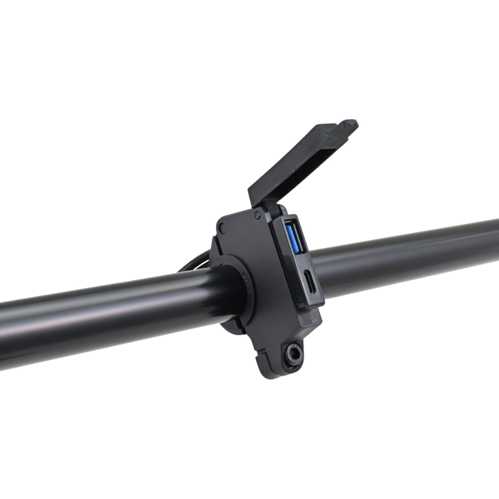 USB SLIM Dual Port Charger for Motorcycle Handlebar (60W)