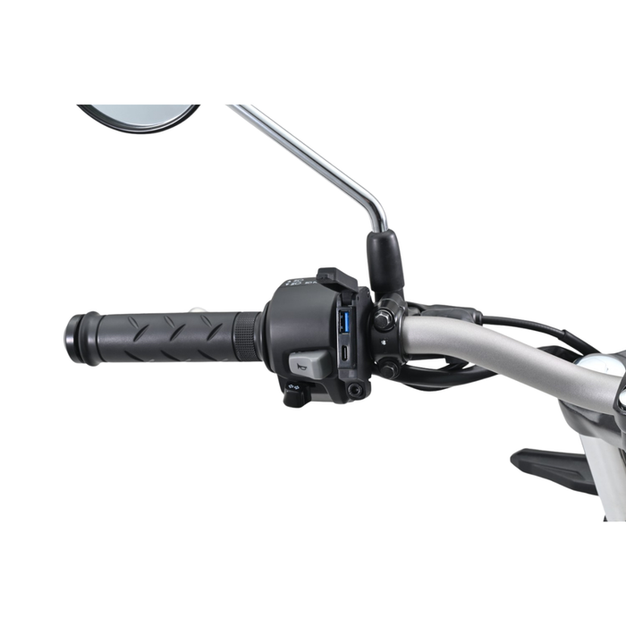 USB SLIM Dual Port Charger for Motorcycle Handlebar (60W)