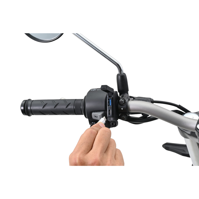 USB SLIM Dual Port Charger for Motorcycle Handlebar (60W)