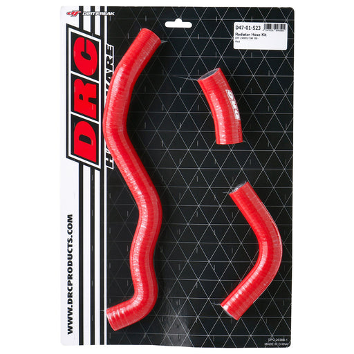 DRC Radiator Hose Kit for Suzuki DR-Z400S/SM (2000–2024) - Red