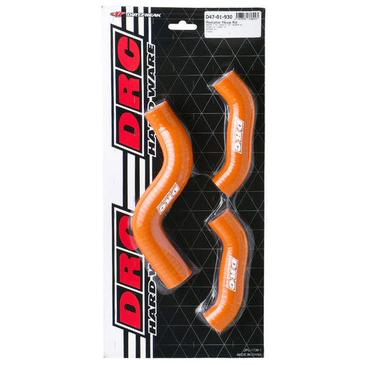 DRC Radiator Hose Kit for KTM 450SX-F/XC-F/SMR, Husqvarna FC/FX450, GASGAS MC450F (2019–2023) - Red