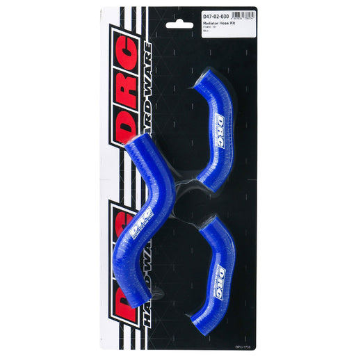 DRC Radiator Hose Kit for KTM 450SMR/SX-F/XC-F, Husqvarna FC/FX450, GASGAS MC450F (2019–2023) - Blue