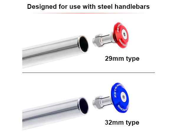 Zeta Motorcycle Bar Ends for 7/8" Handlebar 29mm 2pc - Blue