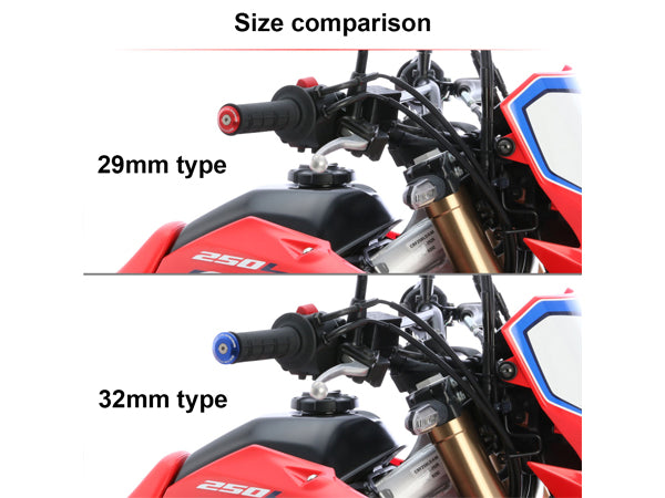 Zeta Motorcycle Bar Ends for 7/8" Handlebar 29mm 2pc - Titanium