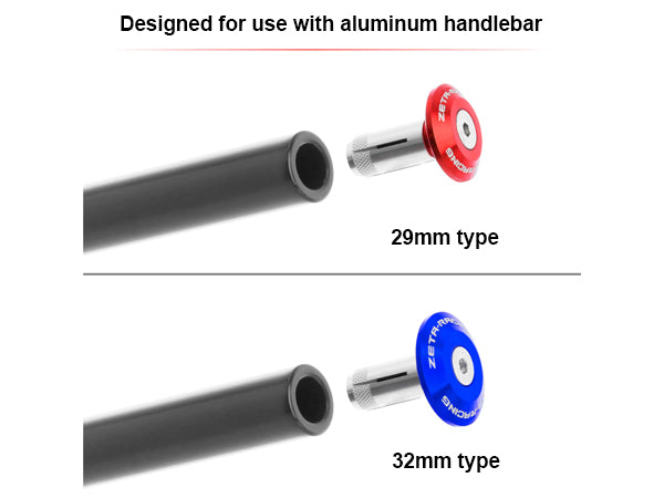Zeta Motorcycle Bar Ends for 7/8" Handlebar 29mm 2pc - Gold