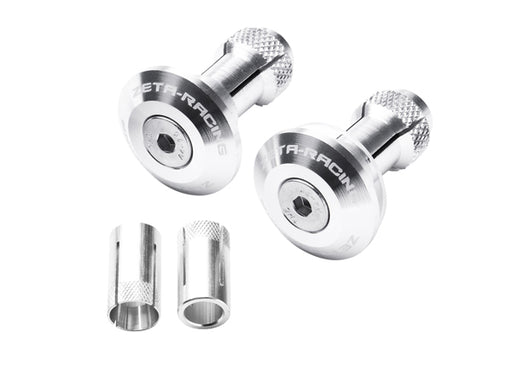Zeta Motorcycle Bar Ends for 7/8" Handlebar 29mm 2pc - Silver