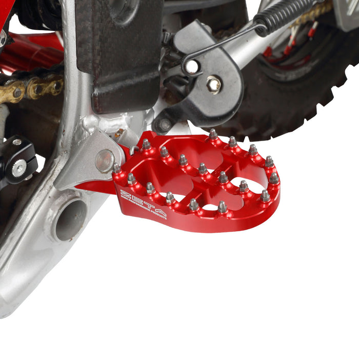 Aluminum Foot Pegs for Honda CR125/250, CRF150/250/300/450, CRF110L Africa Twin (2002-2026) Red