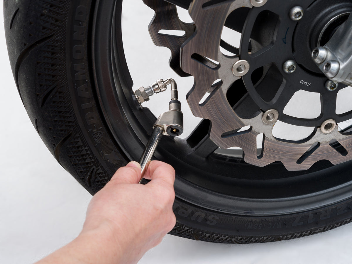 Motorcycle Tire / Wheel Air Valve Extension 60° l Ridernomics