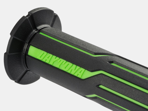 green motorcycle grips
