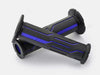 Blue motorcycle grips