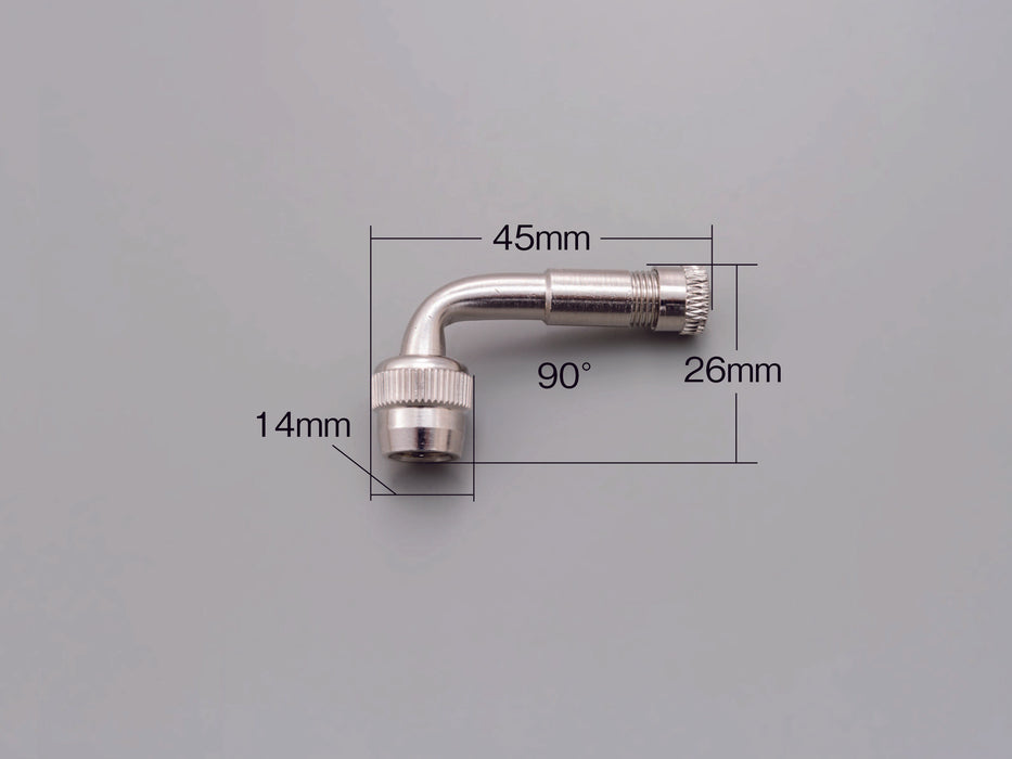 Valve d'angle de Moto Adaptateur d'Extension de Valve de Pneu Bouchons de  Tige Pneu Extension Valve Valves d'angle en Aluminium pour Moto 90 Degrés