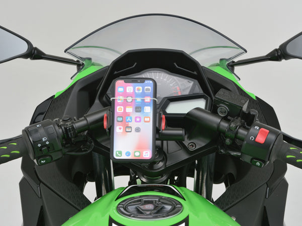 Attach GoPro at a new angle, smartphone and GPS holder, drink holder on motorcycle, Honda Kawasaki Suzuki Yamaha, iPhone mount for motorbike