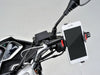 Attach GoPro at a new angle, Charge smartphones and GPS, Attach drink holder on motorcycle, honda kawasaki yamaha kawasaki, iPhone charging device on motorbike handlebar