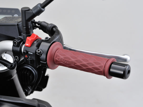 Oxbloox red motorcycle handlebar grip, 7/8" handlebar, Fits honda suzuki yamaha kawasaki ducati ktm triumph motorcycle vehicles