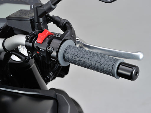 Gray and black motorcycle handlebar grip, 7/8" handlebar, Fits honda suzuki yamaha kawasaki ducati ktm triumph motorcycle vehicles