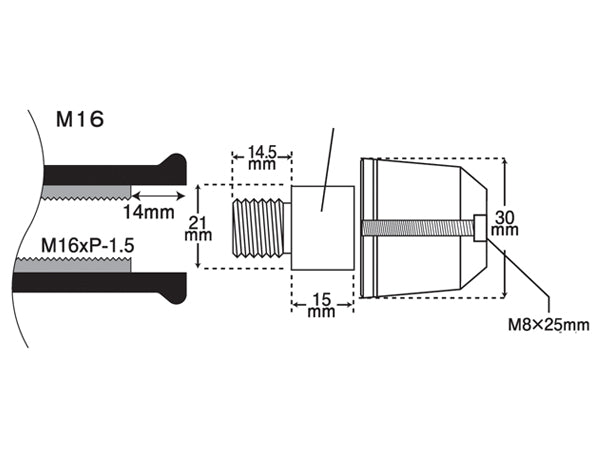 Motorcycle bar ends <br> YAMAHA